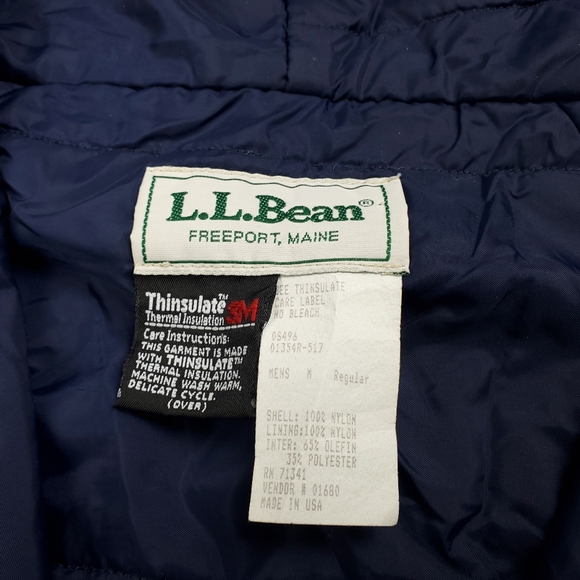 Vintage LL Bean Anorak Jacket Medium Half Zip Pullover Windbreaker Jacket Navy - Picture 4 of 11